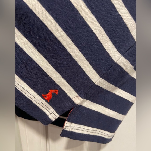 NWT Joules Size 4 Navy Blue Nautical Stripe Red Crew Neck Short Sleeve Tee Shirt - Picture 6 of 12